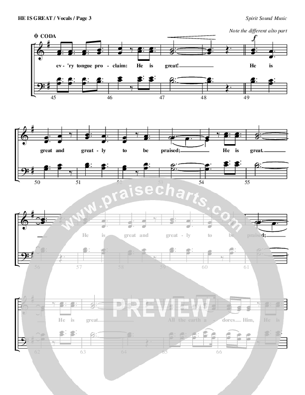 He Is Great Choir Sheet (SATB) (Geron Davis)