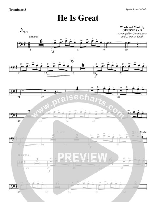 He Is Great Trombone 3 (Geron Davis)