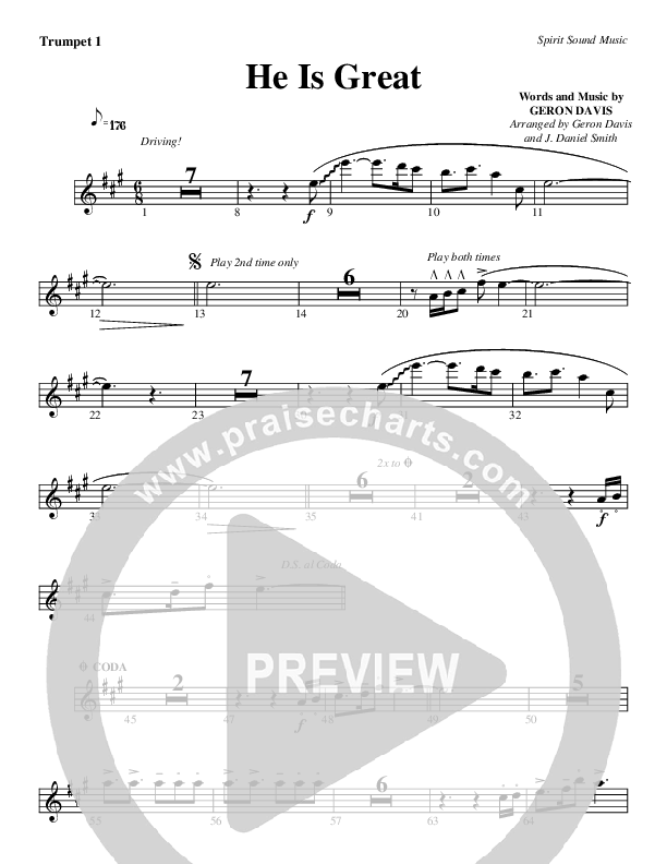 He Is Great Trumpet 1 (Geron Davis)