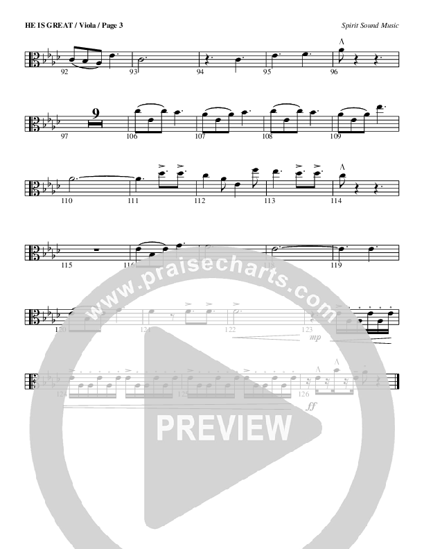 He Is Great Viola (Geron Davis)