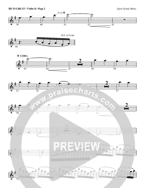 He Is Great Violin 2 (Geron Davis)