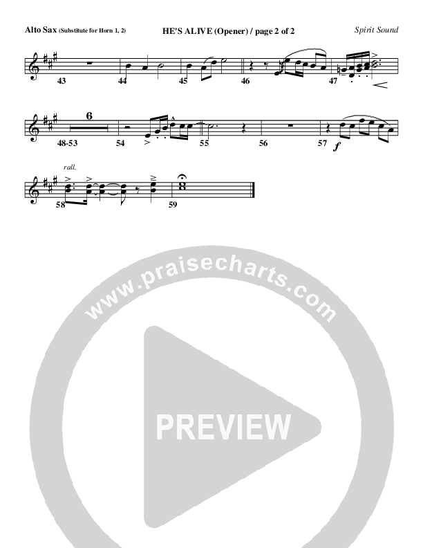 He's Alive Alto Sax (Geron Davis)