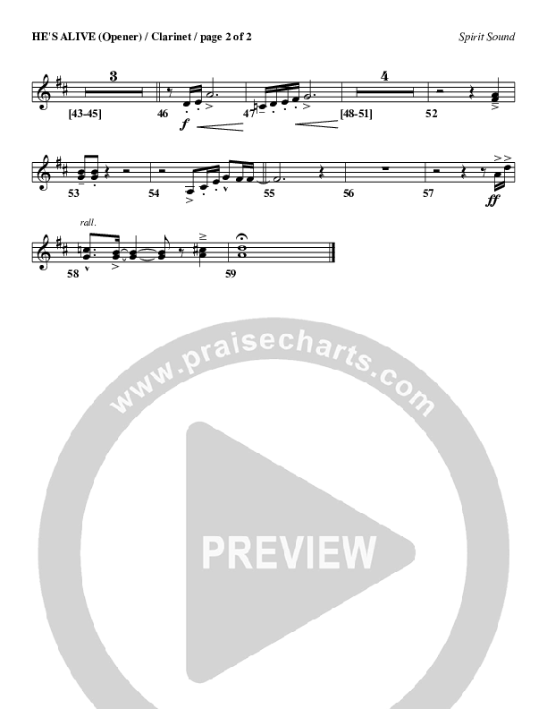 He's Alive Clarinet (Geron Davis)