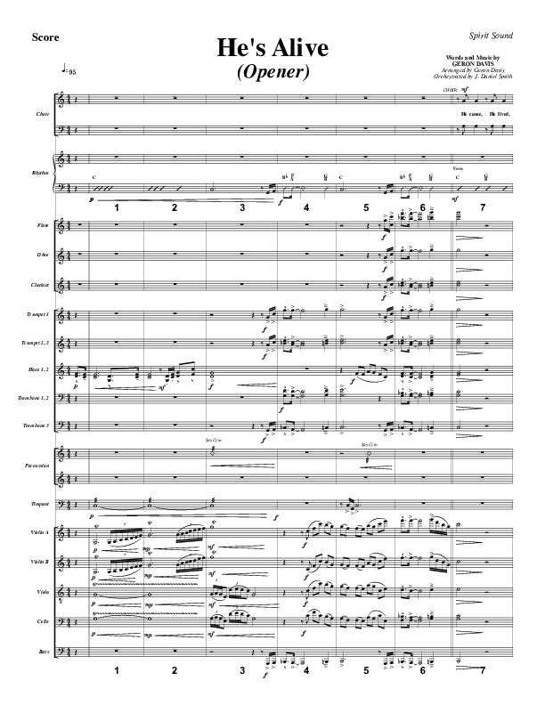 He's Alive Conductor's Score (Geron Davis)