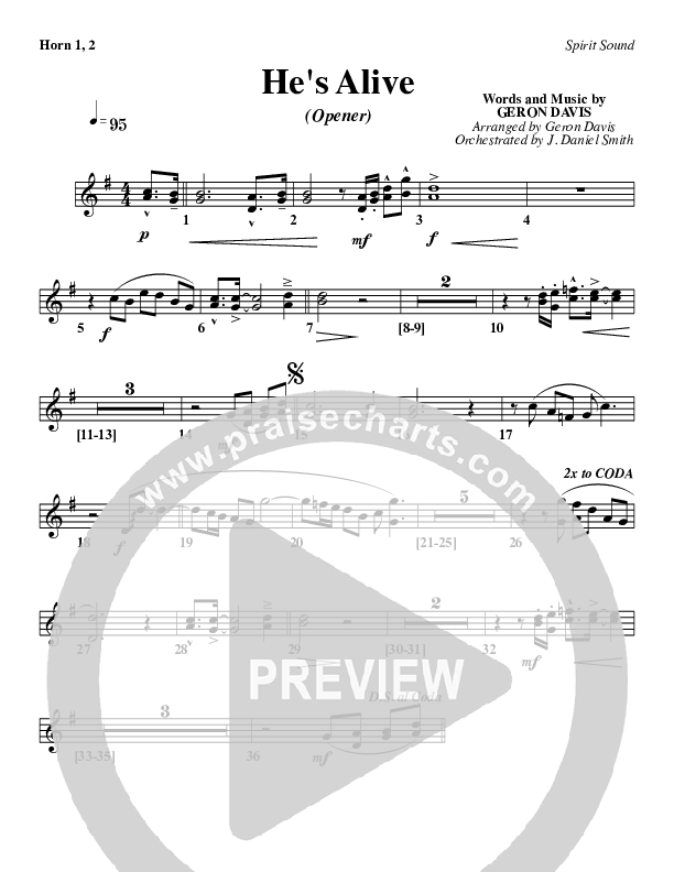 He's Alive French Horn 1/2 (Geron Davis)