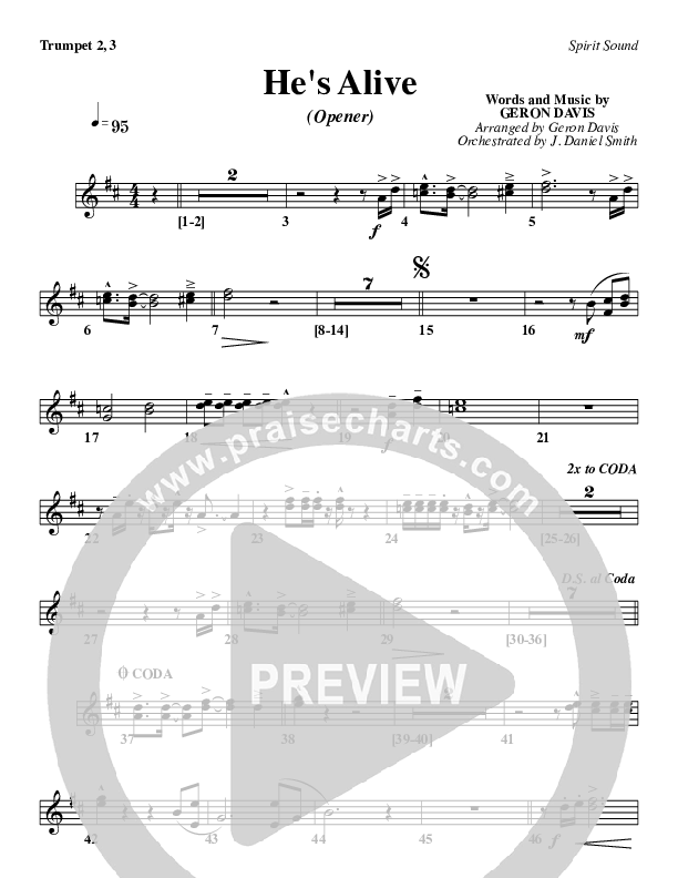 He's Alive Trumpet 2/3 (Geron Davis)