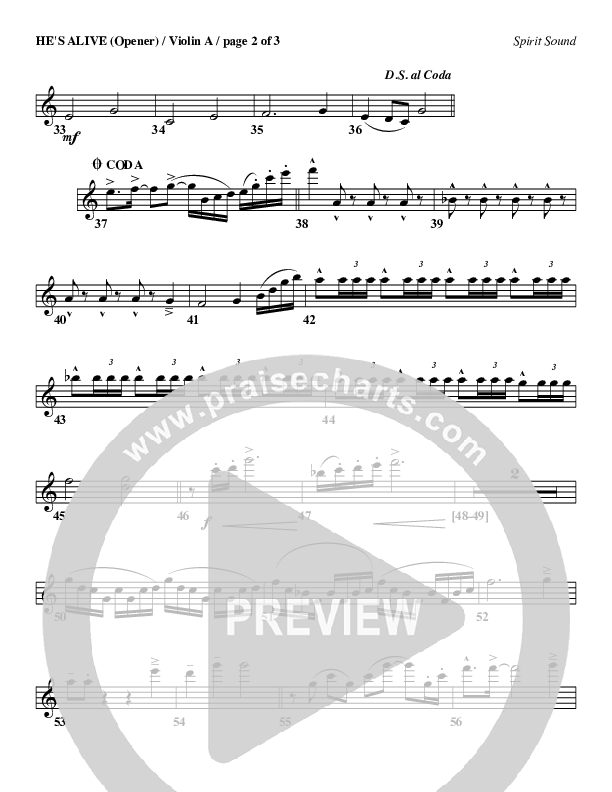 He's Alive Violin 1 (Geron Davis)