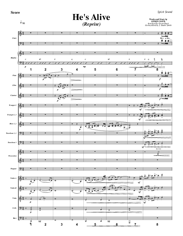 He's Alive (Reprise) Conductor's Score (Geron Davis)