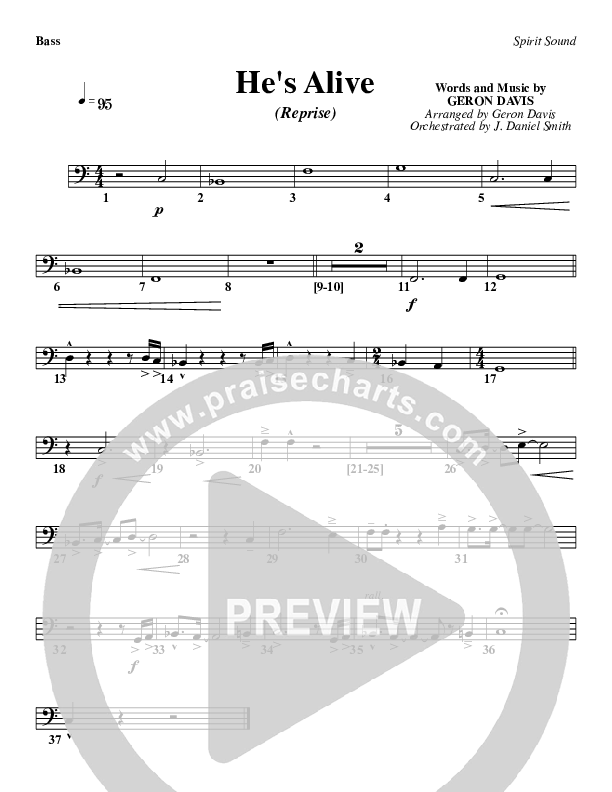 He's Alive (Reprise) Double Bass (Geron Davis)