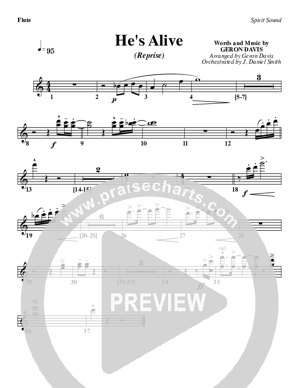 He's Alive (Reprise) Flute (Geron Davis)
