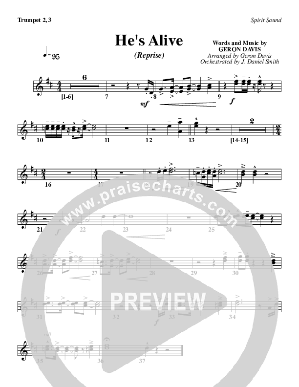 He's Alive (Reprise) Trumpet 2/3 (Geron Davis)