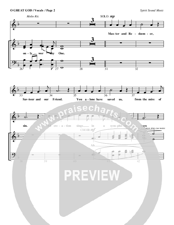 O Great God Choir Sheet (SATB) (Geron Davis)