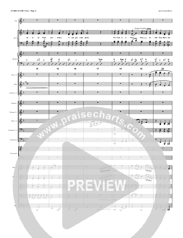 O Great God Conductor's Score (Geron Davis)