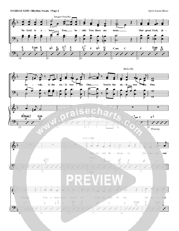 O Great God Rhythm/Vocal (Geron Davis)