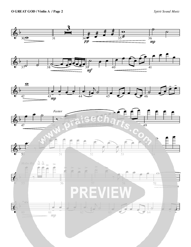 O Great God Violin 1 (Geron Davis)