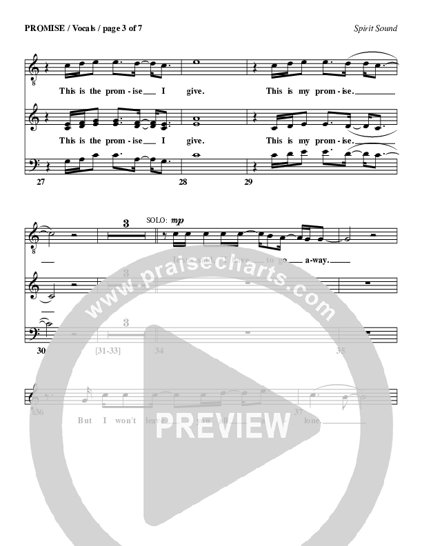 Promise Choir Sheet (SATB) (Geron Davis)