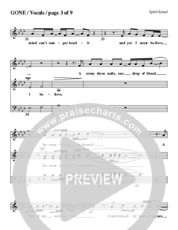 Gone - Easter Musical Piano/Vocal (Geron Davis)