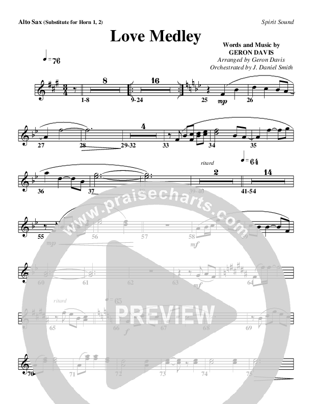 Love Medley Alto Sax (Geron Davis)