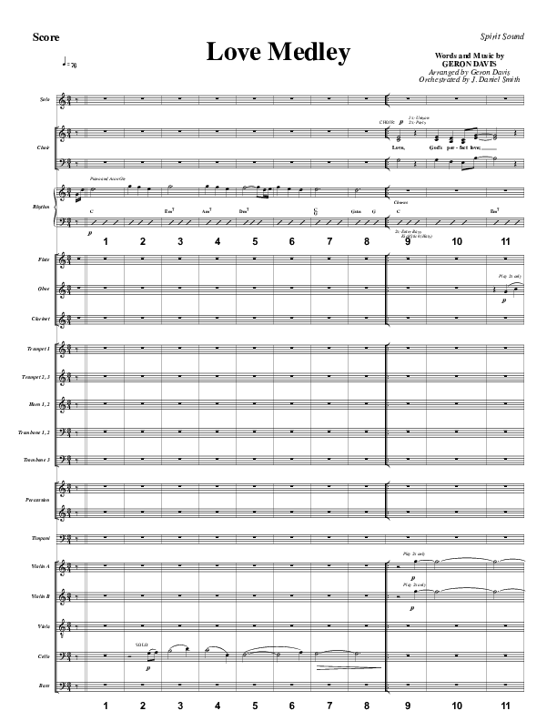 Love Medley Conductor's Score (Geron Davis)