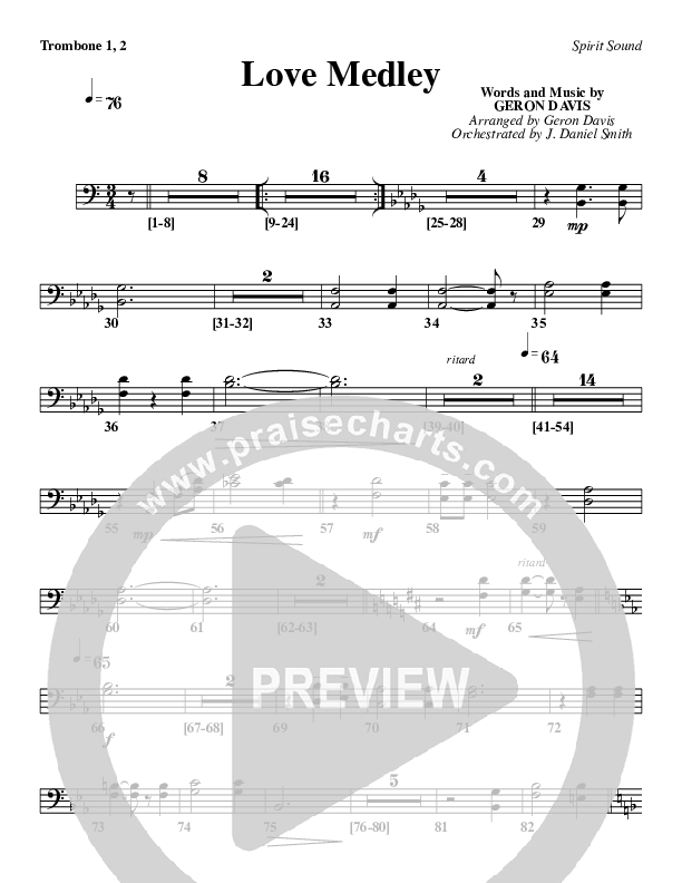 Love Medley Trombone 1/2 (Geron Davis)