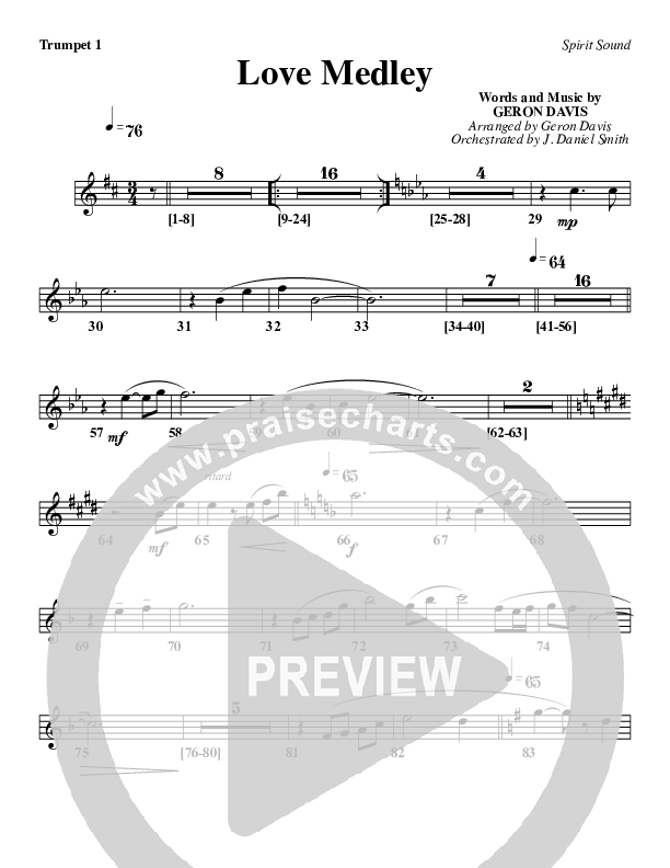 Love Medley Trumpet 1 (Geron Davis)