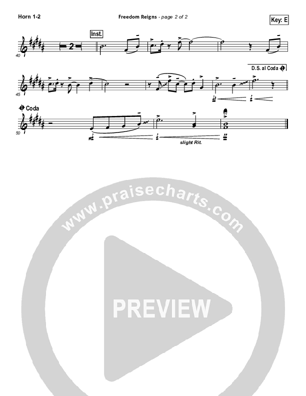 Freedom Reigns Brass Pack (Jesus Culture)