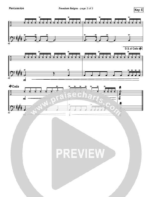 Freedom Reigns Percussion (Jesus Culture)