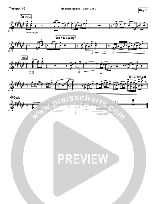 Freedom Reigns Trumpet 1,2 (Jesus Culture)