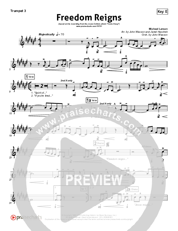Freedom Reigns Trumpet 3 (Jesus Culture)