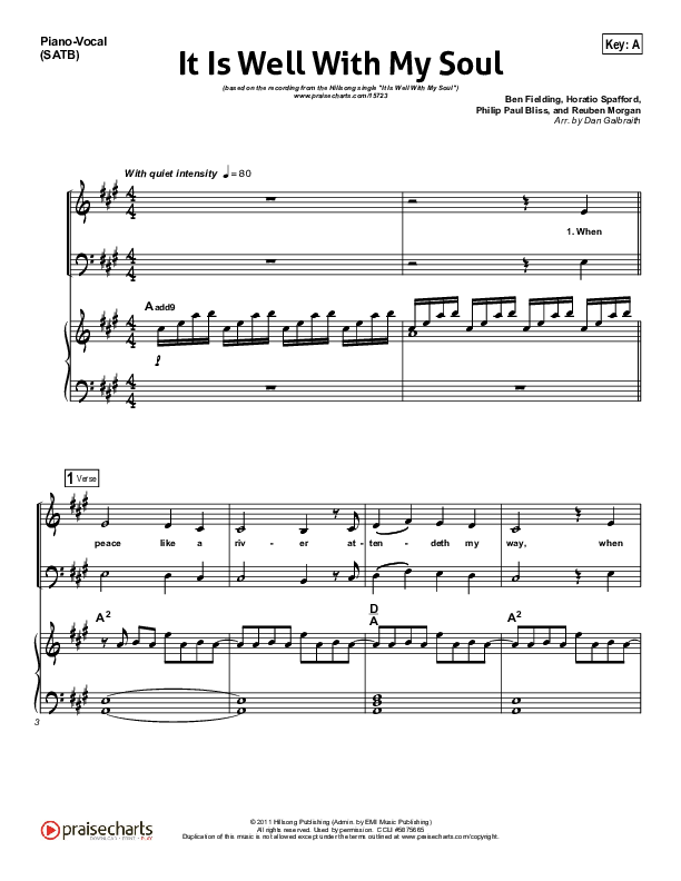 It Is Well With My Soul Sheet Music PDF (Hillsong Worship) PraiseCharts
