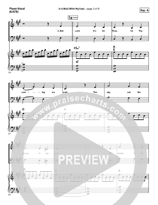 It Is Well With My Soul Piano/Vocal (Hillsong Worship)