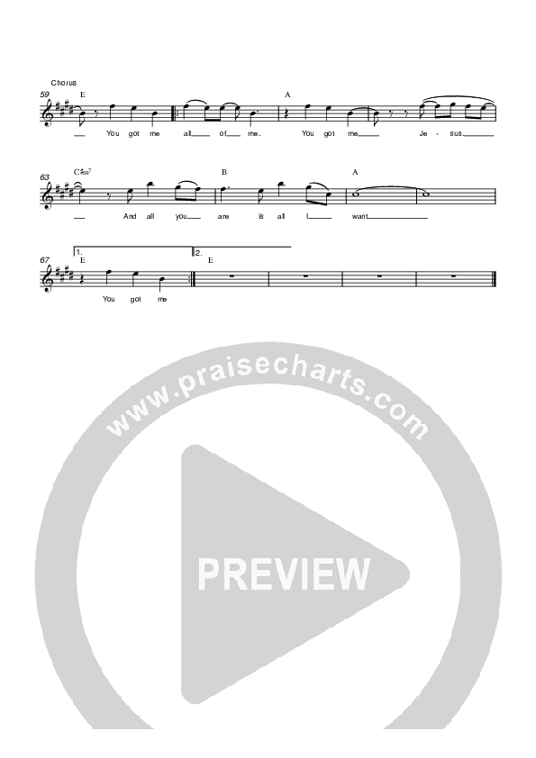 You Got Me Lead Sheet (Parachute Band)