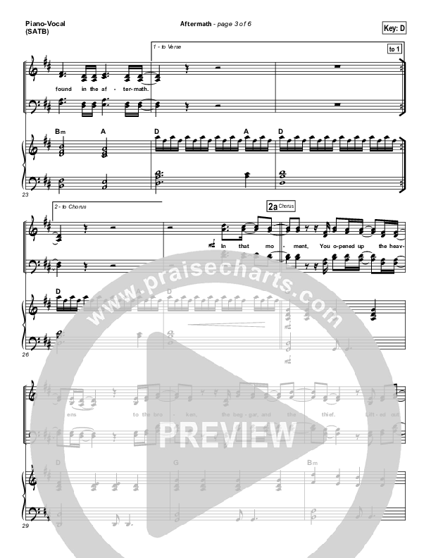 Aftermath Piano/Vocal (Hillsong UNITED)