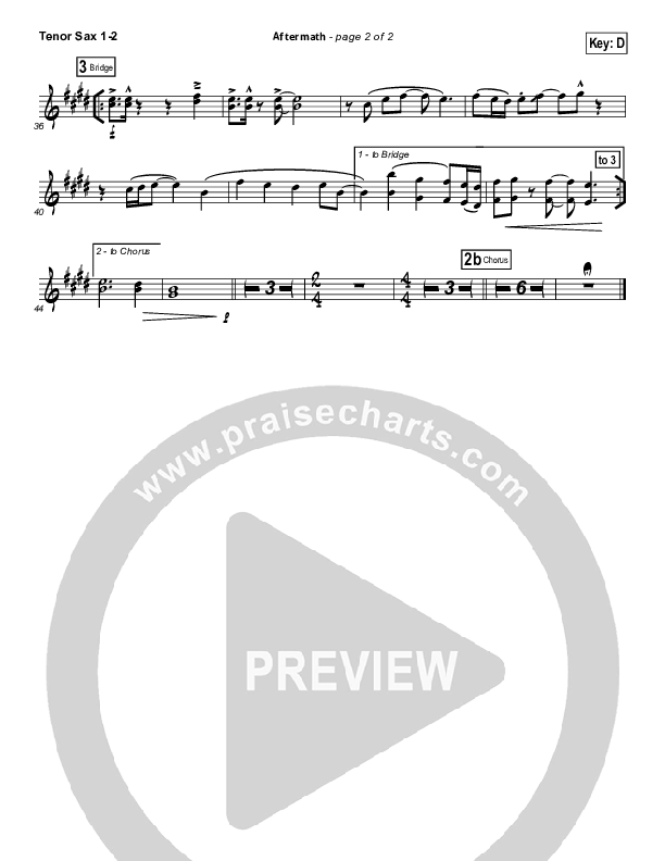 Aftermath Tenor Sax 1/2 (Hillsong UNITED)