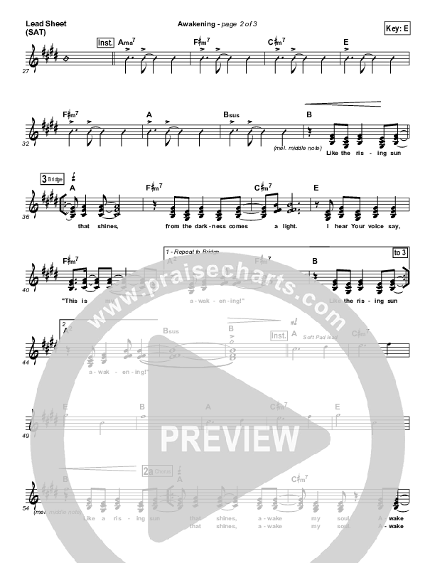 Awakening Lead (SAT) (Hillsong UNITED)