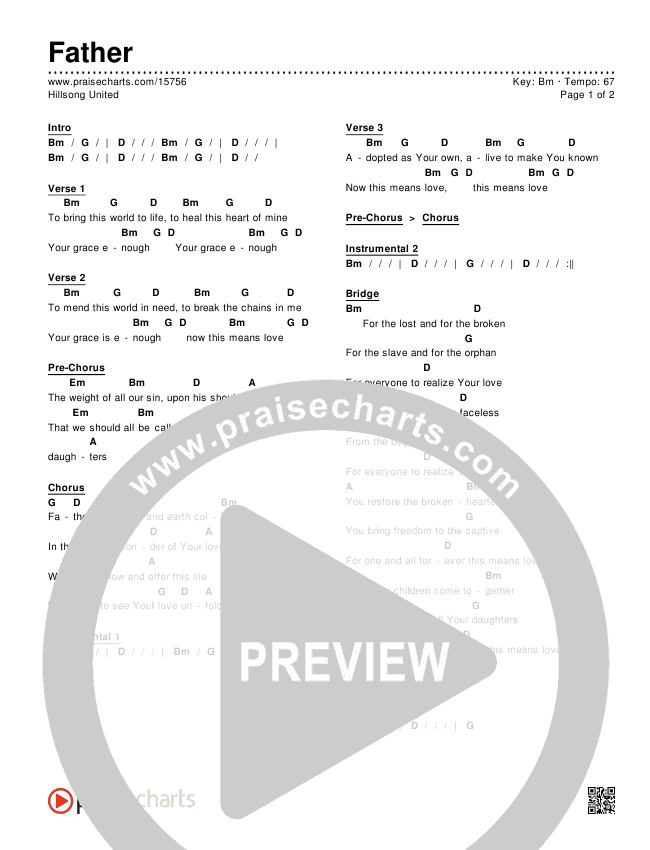 Father Chords & Lyrics (Hillsong UNITED)