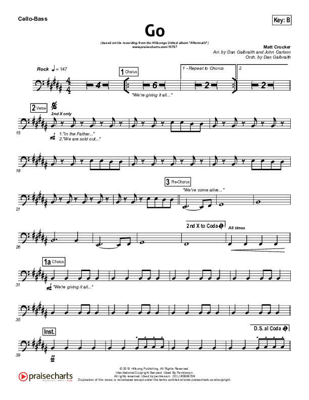 Go Cello/Bass (Hillsong UNITED)