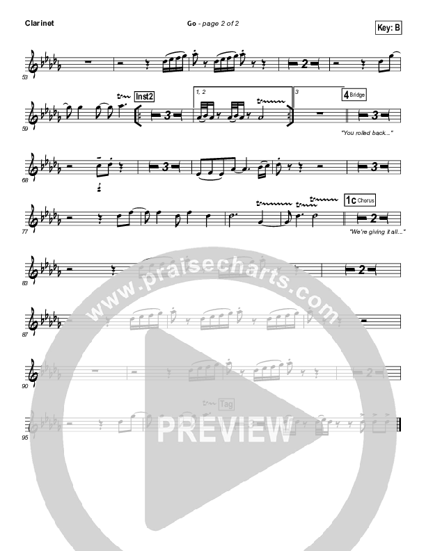 Go Clarinet (Hillsong UNITED)