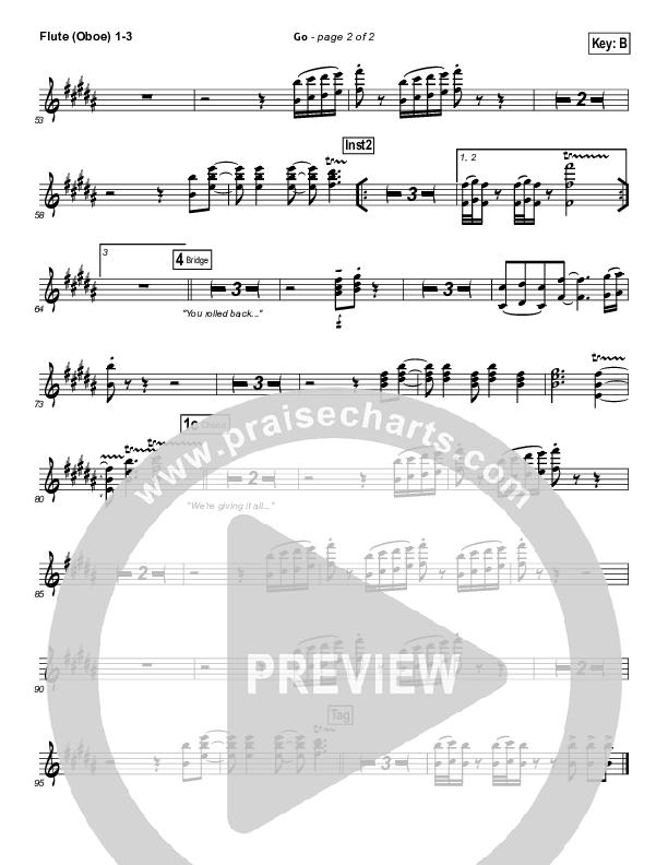 Go Flute/Oboe 1/2/3 (Hillsong UNITED)