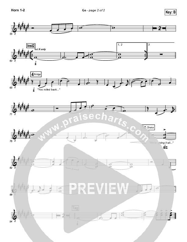 Go French Horn 1/2 (Hillsong UNITED)