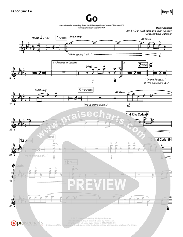 Go Tenor Sax 1/2 (Hillsong UNITED)
