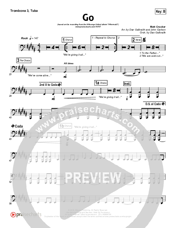 Go Trombone 3/Tuba (Hillsong UNITED)