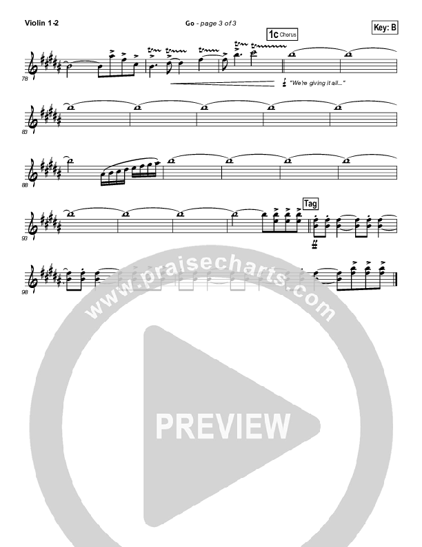 Go Violin 1/2 (Hillsong UNITED)
