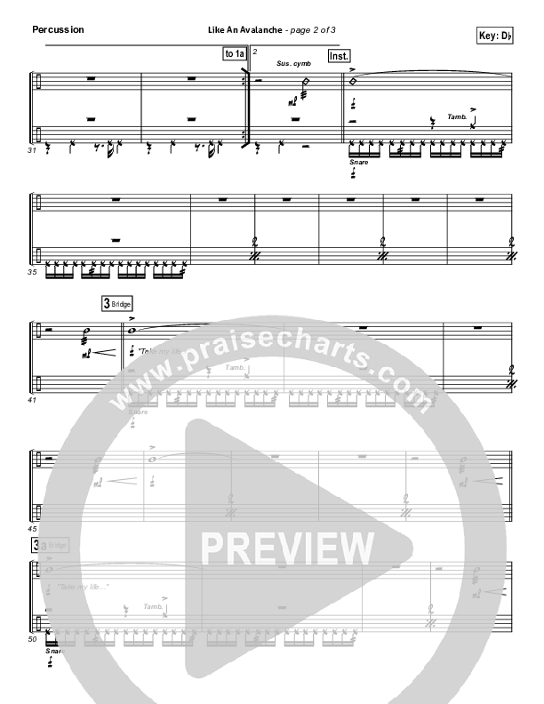 Like An Avalanche Percussion (Hillsong UNITED)