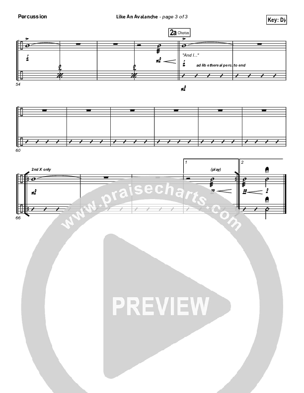 Like An Avalanche Percussion (Hillsong UNITED)