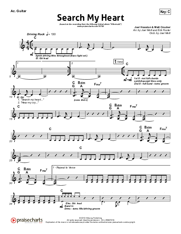 Search My Heart Acoustic Guitar (Hillsong UNITED)