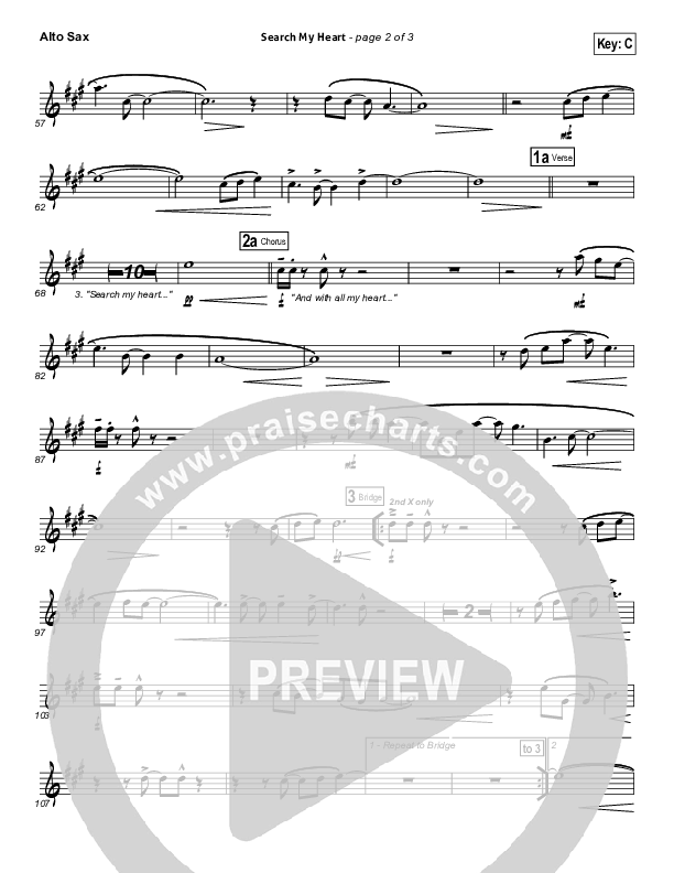 Search My Heart Alto Sax (Hillsong UNITED)