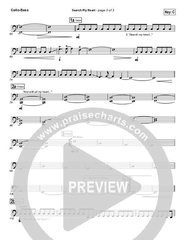 Search My Heart Cello/Bass (Hillsong UNITED)