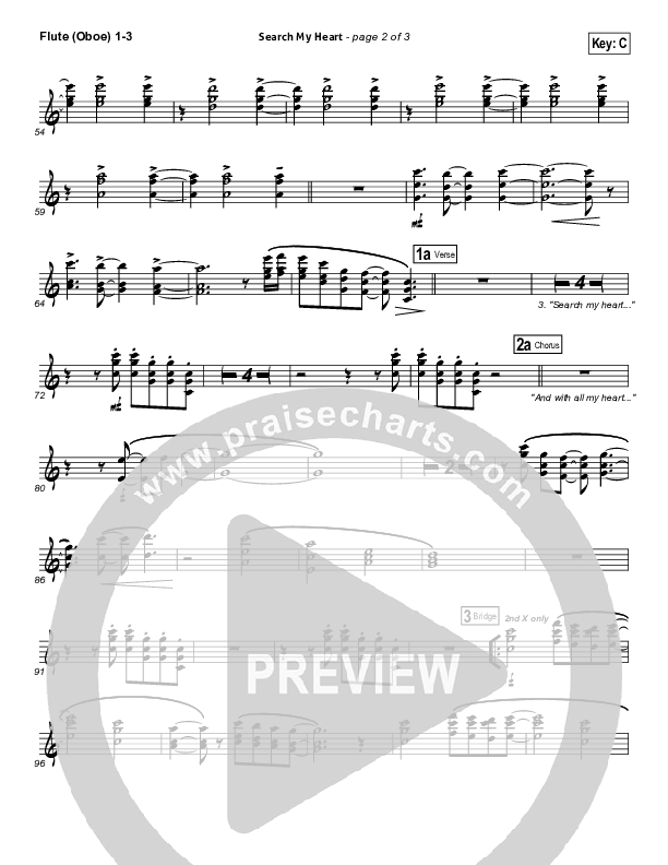 Search My Heart Flute/Oboe 1/2/3 (Hillsong UNITED)