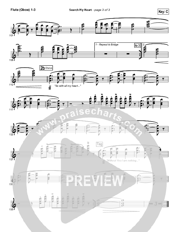 Search My Heart Flute/Oboe 1/2/3 (Hillsong UNITED)